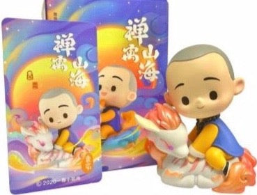 Little Zen Monk #7 Deer Alone, By Bejing Pop Mart,  3"- 4" Tall, Vinyl Resin Blind Box Figurine