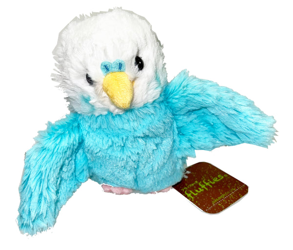 BIRD BLUE BUDGIE (Parakeet). Fluffies, By Sunlemon  8" X 5" with Wings Open.