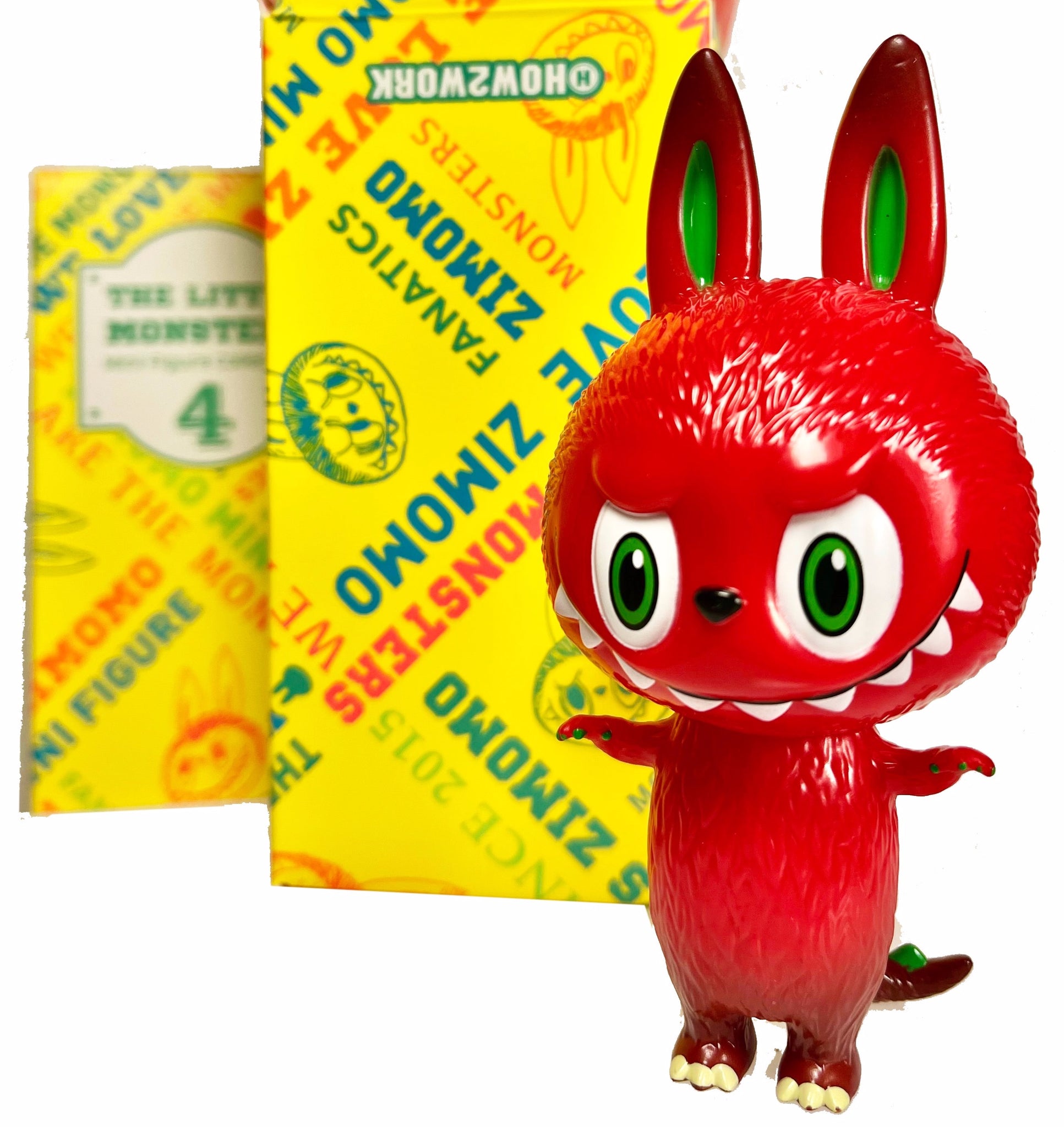 Labubu/Zimomo, The Little Monsters Series 4, Red Hot, Open Blind Box Stylized Vinyl Mini Figure, 3" Tall
